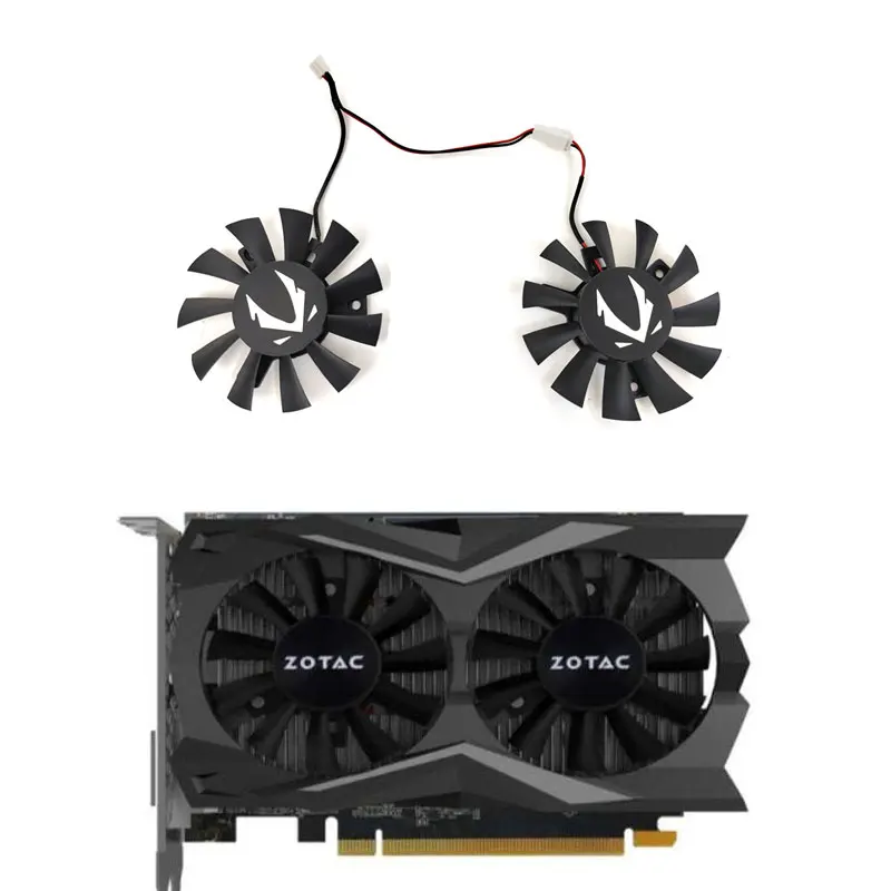 Вентилятор для видеокарты ZOTAC GeForce GTX 1650-4GD6 TSI, 65 мм 2pin GA71S2H PLA07010S12HH GTX1050TI GTX1650