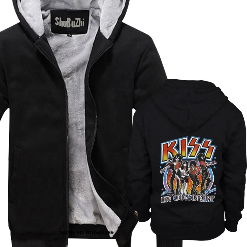 

KISS Shirt Vintage jacket 1979 Alive In '79 Tour Gene hoody men coat male thick hoodies bigger size