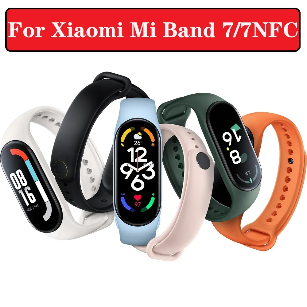 

Ремешок силиконовый для Xiaomi Mi Band 7/7NFC, браслет для наручных часов mi band 7 band6, браслет для Xiaomi Mi band 6 7