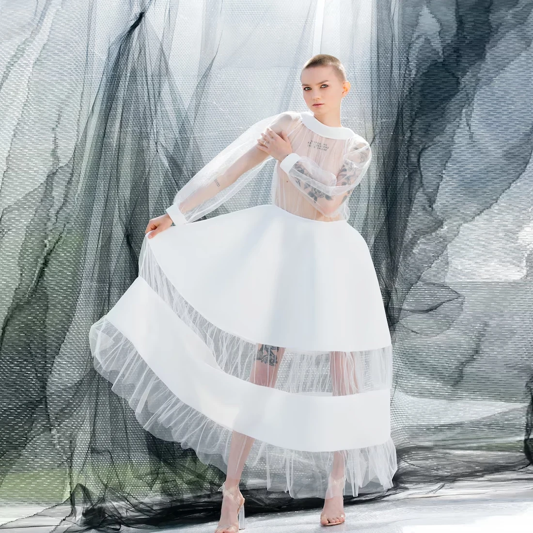 Светло-зеленое Простое Элегантное повседневное женское платье без бретелек