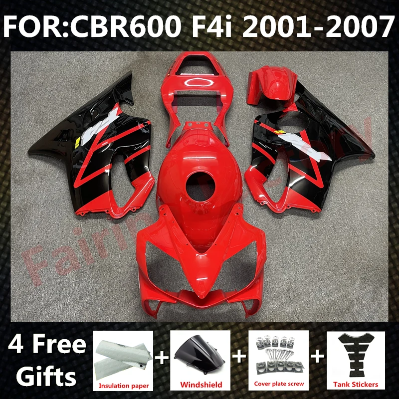 

Motorcycle Fairings kit fit for CBR600 F4i CBR 600 CBR600F4i 2001 2002 2003 2004 2005 2006 2007 full Fairing kits set red black