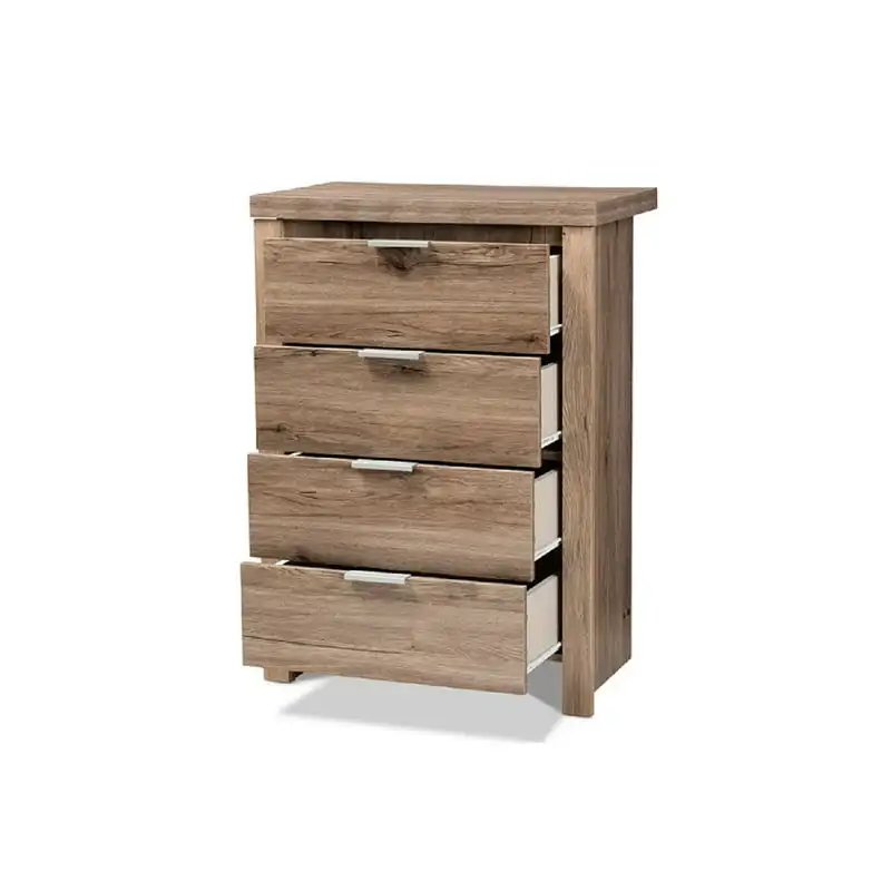 

Laverne and Contemporary Oak Brown Finished 4-Drawer Chest