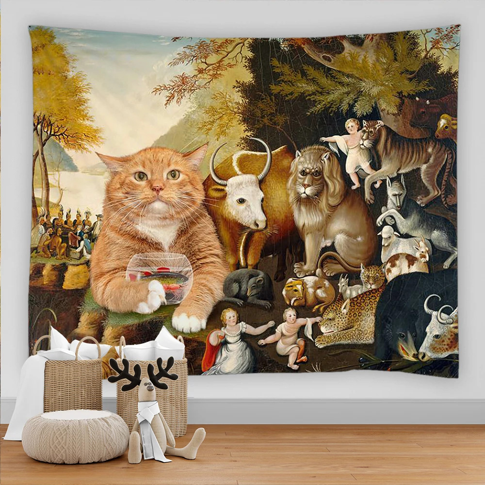 Искусственный Тигр слон животное настенное украшение в стиле бохо домашний