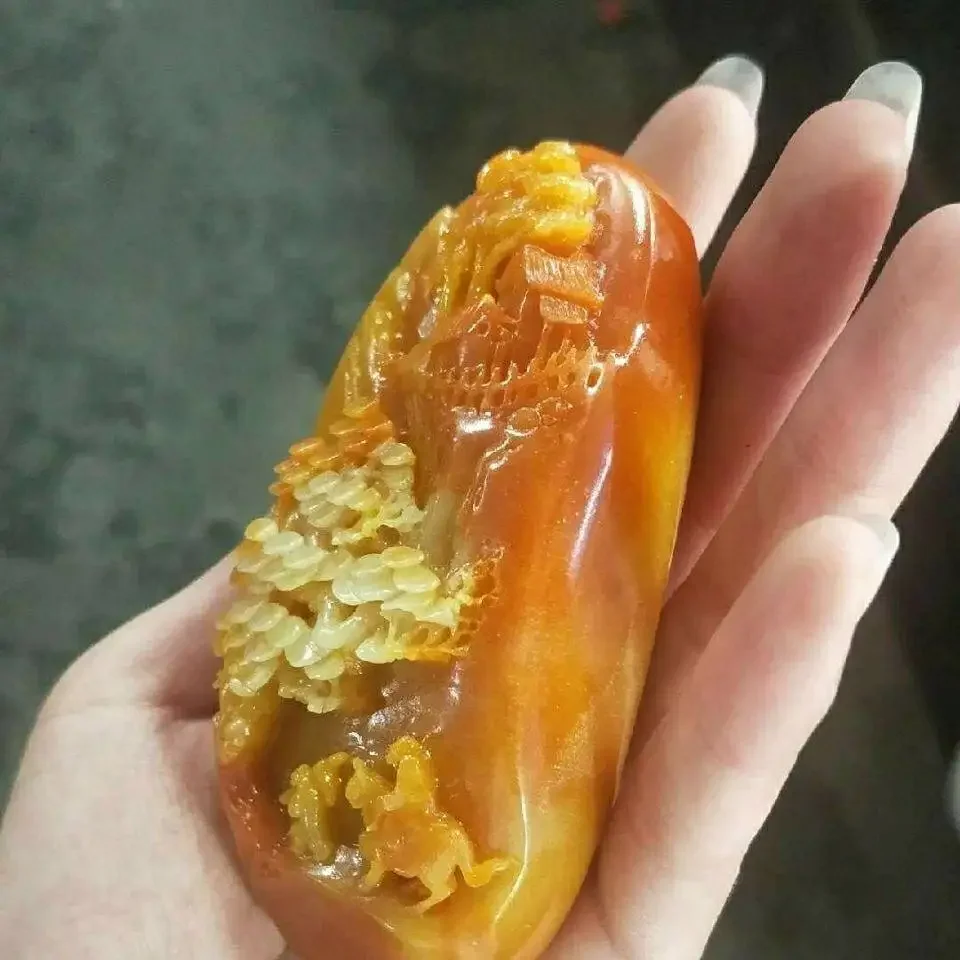 Натуральный камень Шушань грубый резьба пейзаж культурная игра ручной подарок