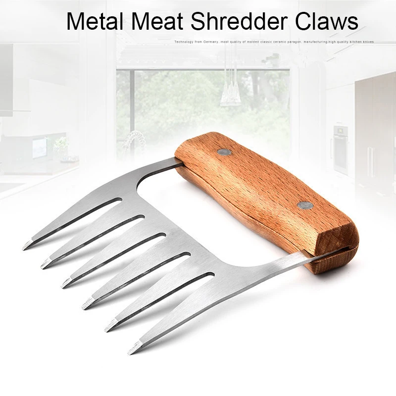 Шреддер для мяса SHANGPEIXUAN измельчитель из нержавеющей стали с деревянной ручкой