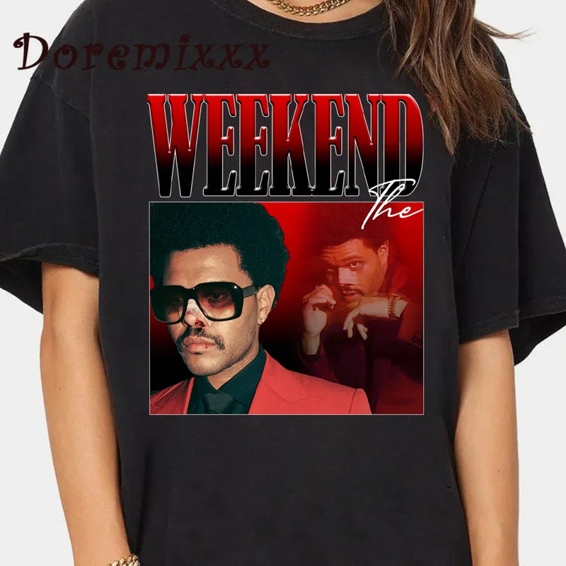 

The Weeknd футболка хип-хоп футболки рэпер певец Поп-музыка уличная одежда унисекс повседневные мужские и женские футболки с коротким рукавом