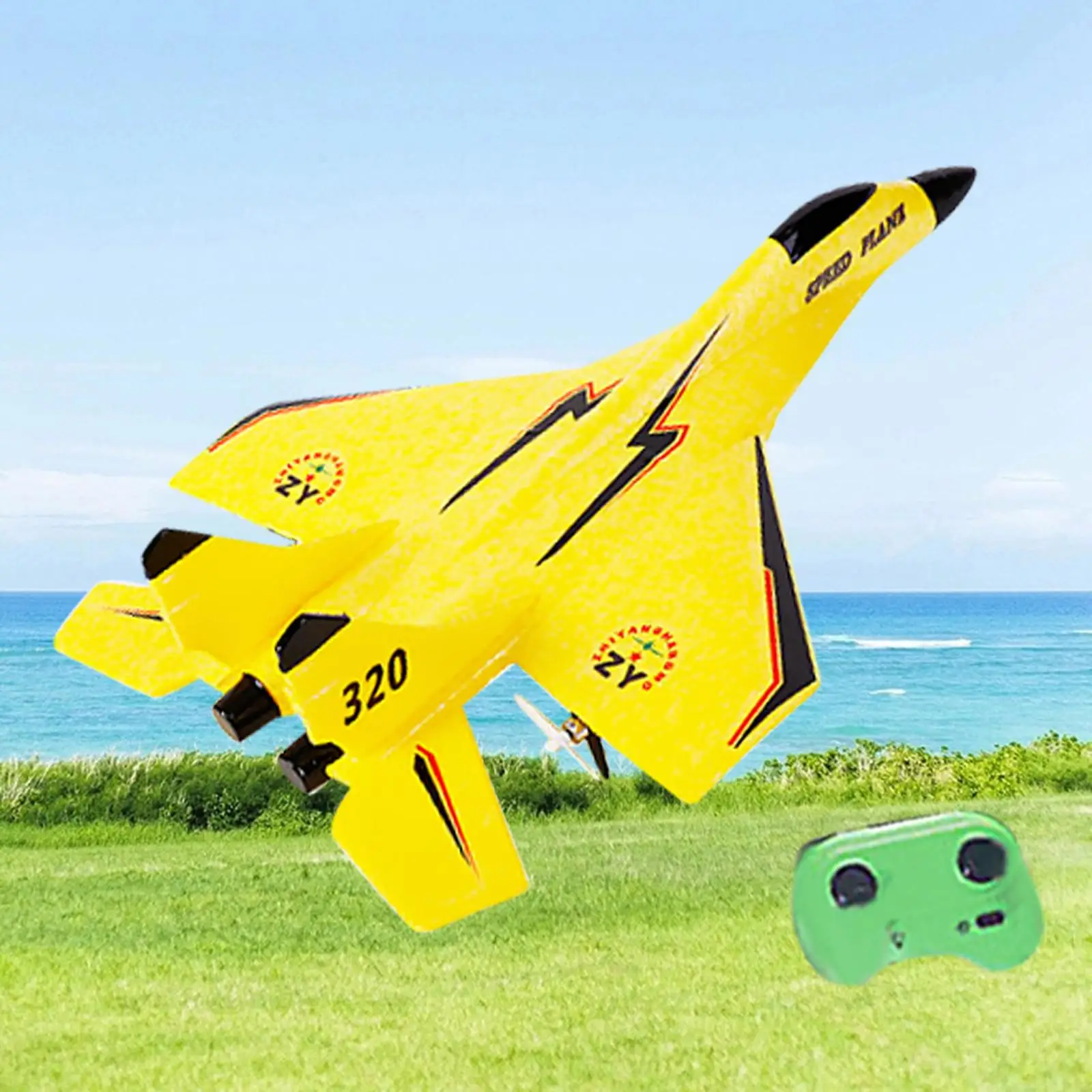 

Fixed Wing Aircraft Foam 2 Channels Anti Falling Airplane Model Toys for for Kids and Adults Outdoor Camping Flying Games Picnic