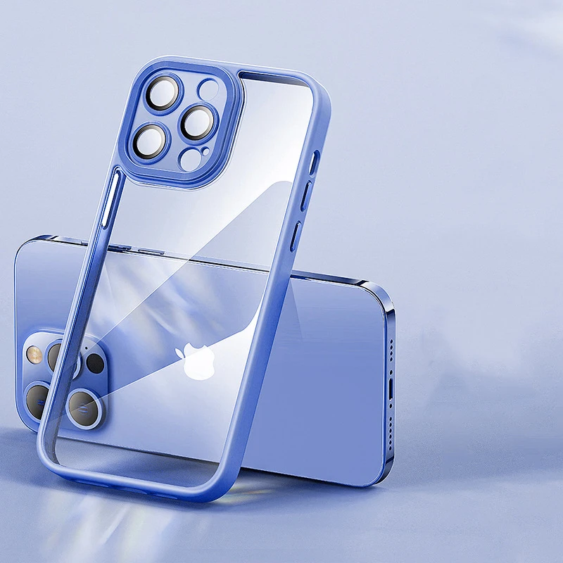 

Matte Transparent Case For iPhone 14 Plus 14 13 12 11Pro With Camera Protector Cover For iPhone 14 13 12 11 Pro Protector Funda