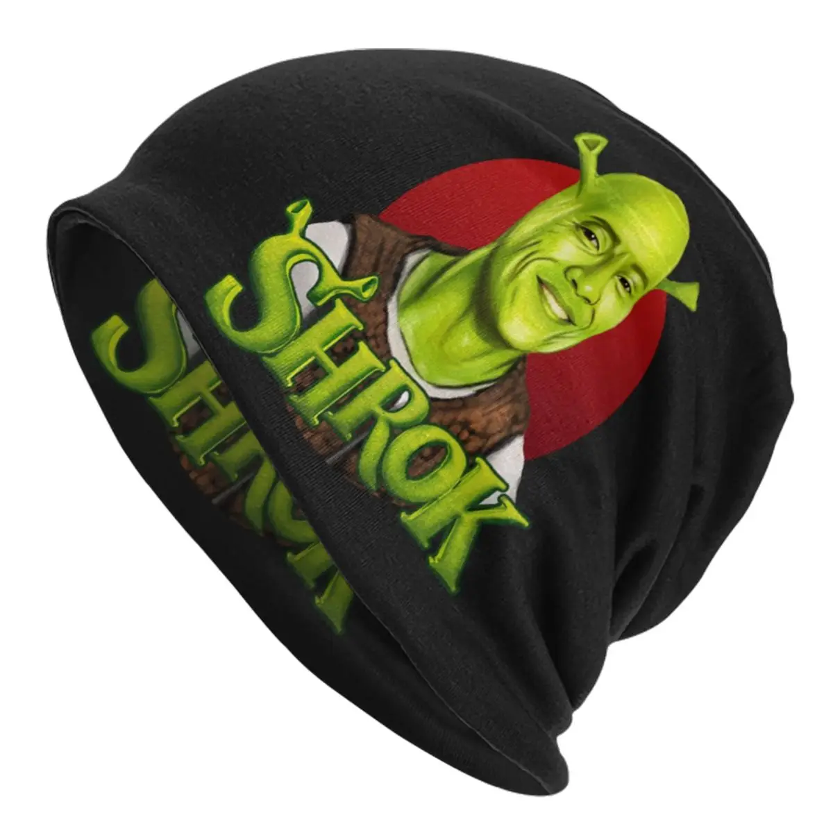 

Green Dwayne Johnson Shrek Beanie The Rock Shrok Beanies Cap Men Hip Hop Skullies Hat