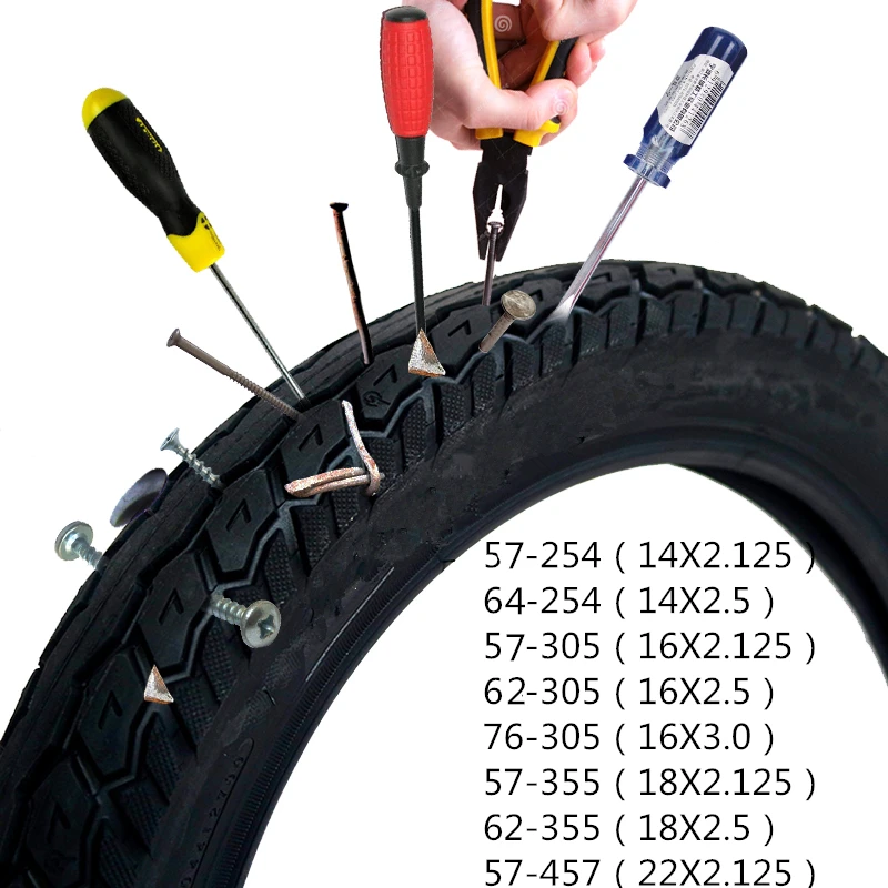 

1PCS electric bicycle tires 16x2.125/14x2.125/18*2.125 rhino Electric Bicycle tire bike tyre 16*3.0/22*2.125