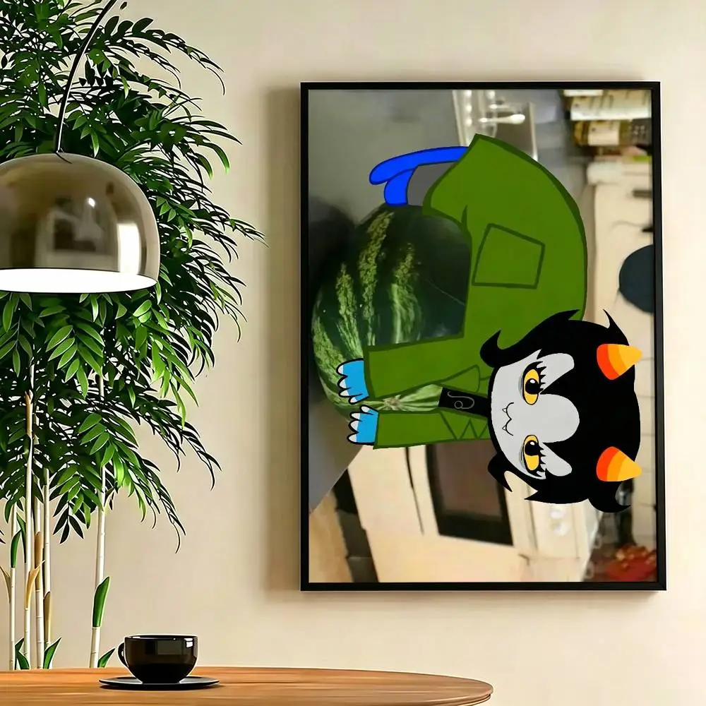 Фото Забавный игровой постер MSPA Nepeta Leijon, HD качество, настенный декор, ретро-постеры для дома, декор стен комнаты, самоклеящиеся №2