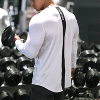 quick dry long sleeve shirt men gym fitness t shirt male running sport bodybuilding skinny tee tops spring new workout clothing