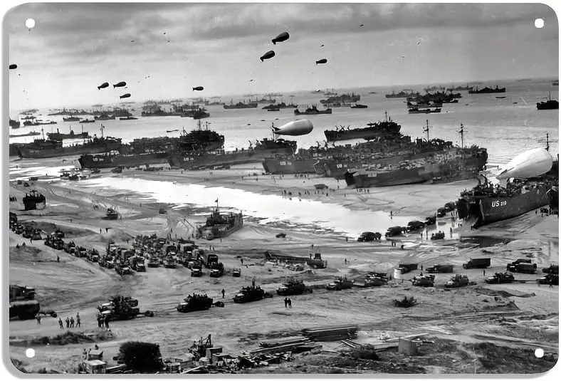 Д-День Нормандия посадка Всемирная война Омаха пляж металлическая жестяная