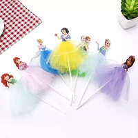 1pcs cartoon princess birthday party decoration kid cupcake cake topper for girls happy birthday party baby shower cake supplies