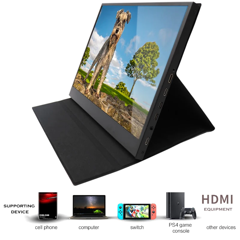 

Портативный монитор 15,6 дюйма HDR 4K 1920x1080 USB Type-C HDMI, компьютерный шкаф, телефонный переключатель, чехол для ПК, экран PS4 с водяным охлаждением, ...