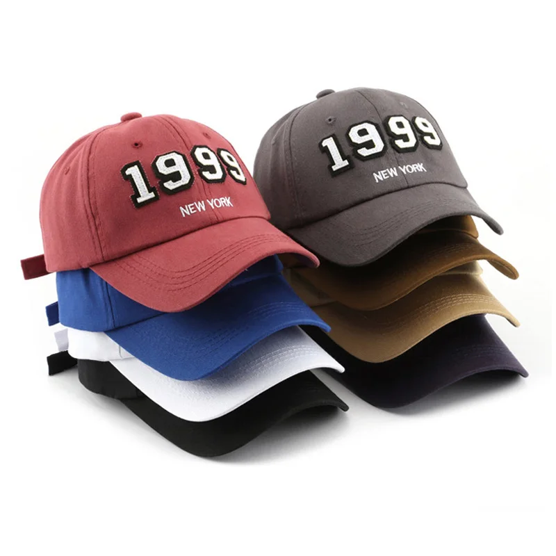 

Doitbest Unisex 100% Cotton baseball cap hat for women men vintage dad mom hat NEW YORK 1999 embroidery outdoor caps snapback