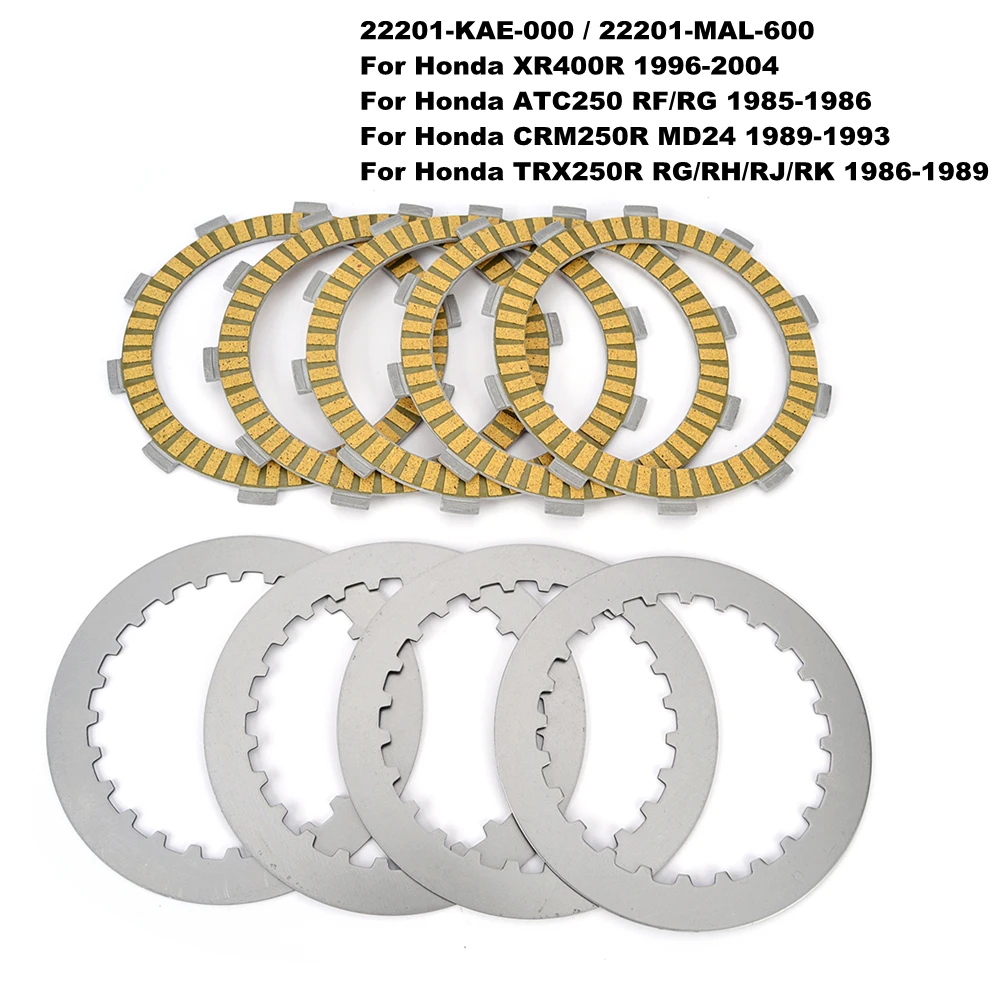 Motorcycle Clutch Disc Steel Plate Friction Plate for Honda ATC250 ATC250ES Big Red ATC250SX ATC 250 22201-377-000 22321-KF0-000