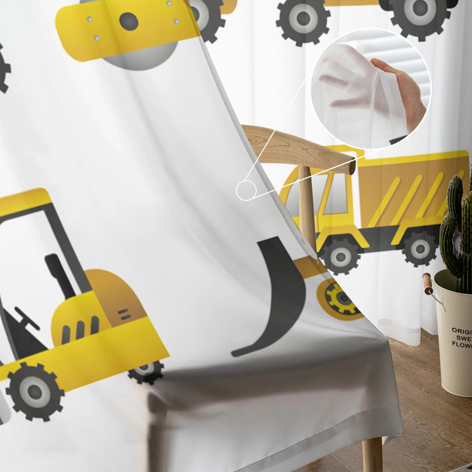 Полупрозрачные шторы для строительства гражданского строительного грузовика