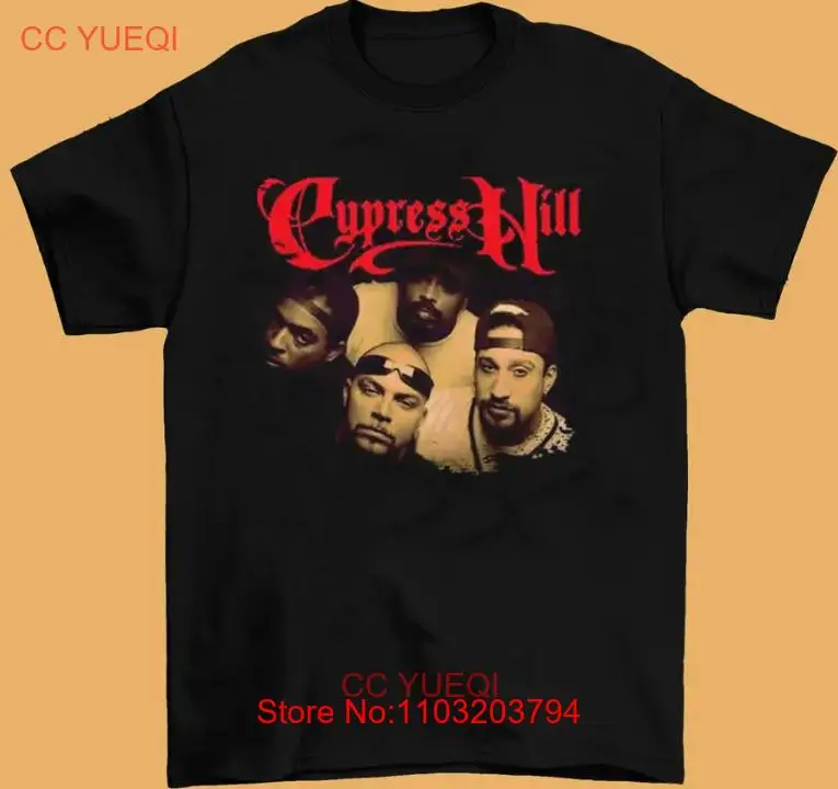 Популярная винтажная черная футболка унисекс Cypress Hill Band все размеры