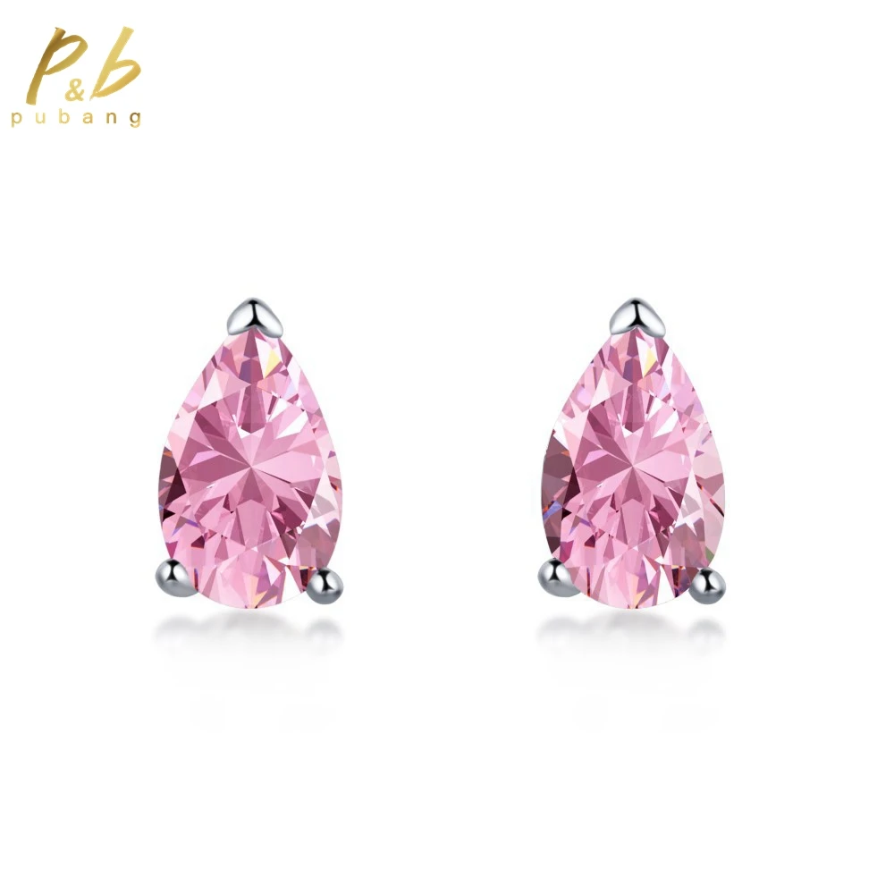 PuBang ювелирные изделия 100% стерлинговое серебро 925 пробы розовый драгоценный
