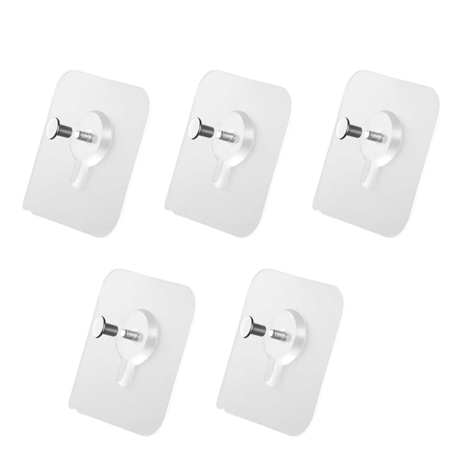 

Clear Self Adhesive Hooks Multi-purpose Adhesive Hooks for Wall Wood Glass Metal