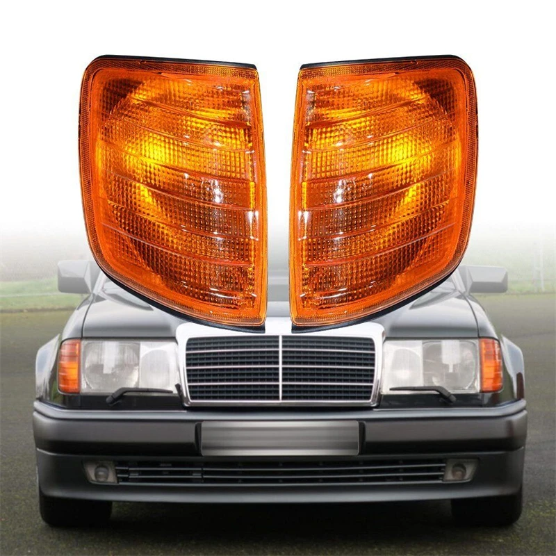 

2Pcs Car Front Corner Light Turn Signals Lights For Mercedes-Benz E-Class W124 E300 1985-1995