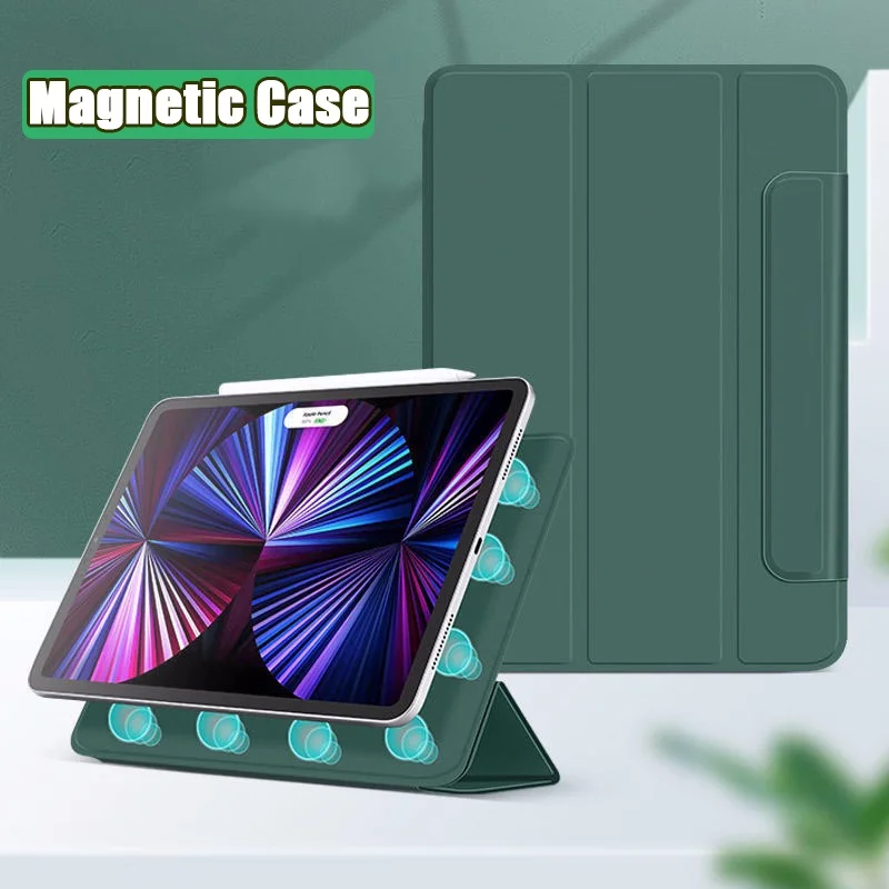 

Rebound Magnetic Smart Case for IPad Pro 12.9 2022 6th M2 Pro 12.9 2021 2020 2018 Case Convenient Folio Stand PU Leather Shell