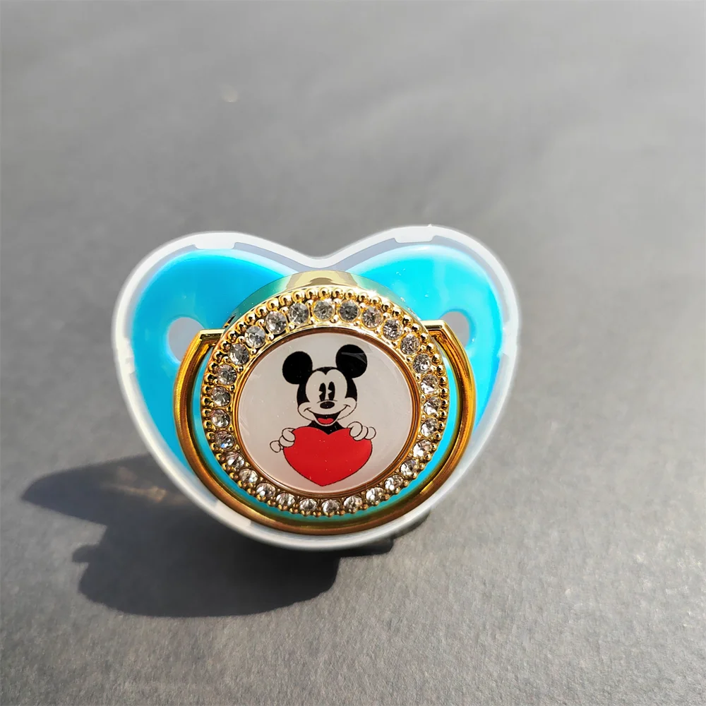 

[1 Set ] Cat Mickey Mouse Baby Bling Lovely Dummy BPA Free Newborn Babies Chewing Toys Baby Birthday Gift Children's Teethers