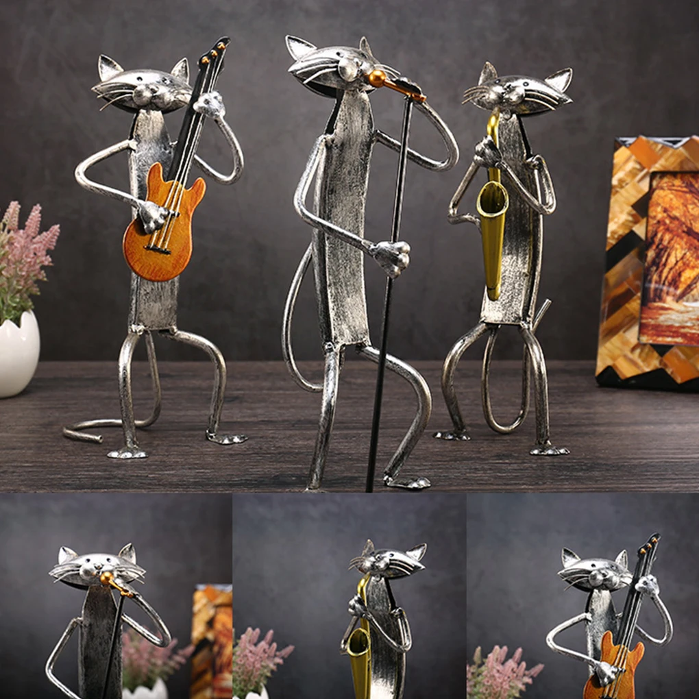 

Desktop Iron Statue Cute Animal Decoration Fashion Sculpture Figure Ornament Decorative Supply for Home Living Room