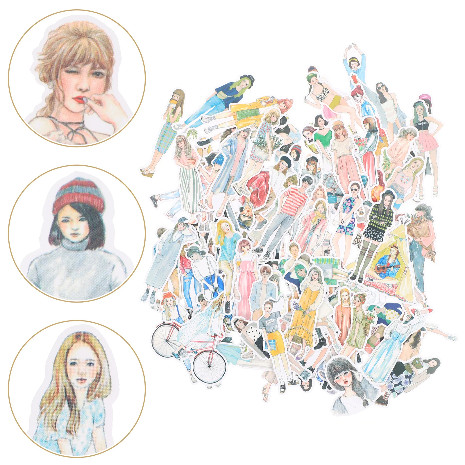 

Sticker Stickers People Scrapbooking Album Photo Decal Scrapbook Girls Party Diary Laptop Decorative Vintage Decals Journal