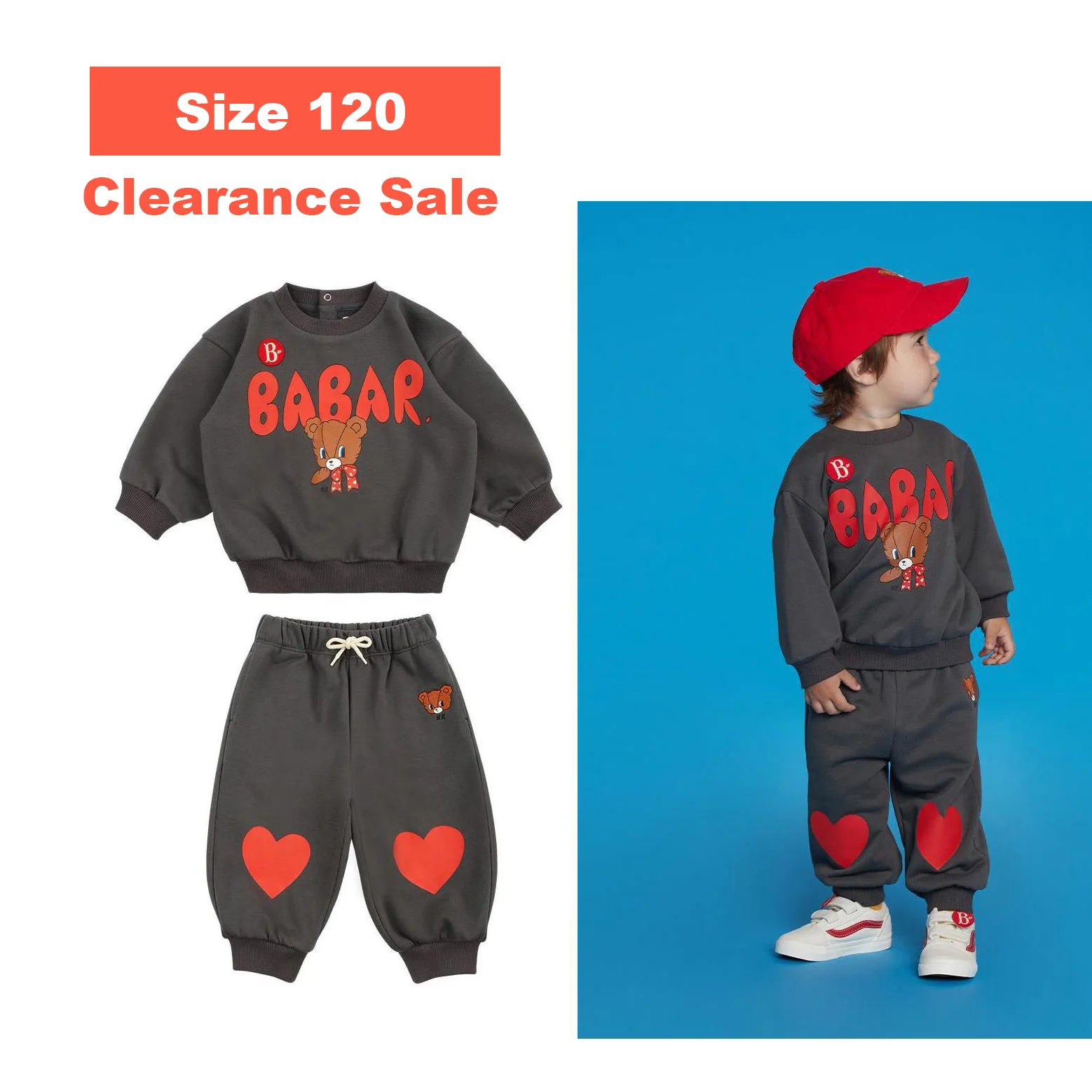 

Size 120 Black Sweatshirt Pants Sets Boys Girls 2022 Autumn Winter Brand Designer Clearance Sales
