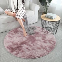 40cm round carpet nordic ins style gradient colorful rug for living room bedroom rugs fur mats large size hanging basket mat