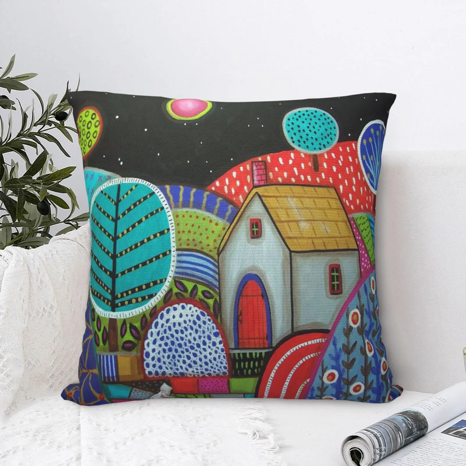 

Hand Drawn Color City 10 Pillow Case Zipper Of Sofa Pillows Decor Home Black Of Sofa Luxury Ornamental Pillows For Living Room