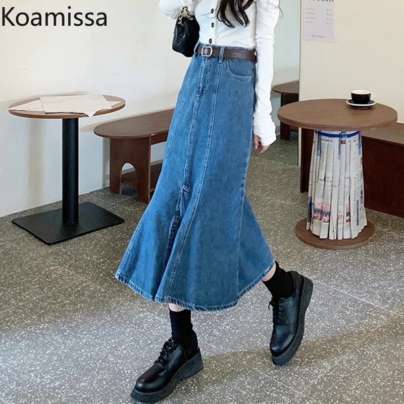 

Женская юбка-годе с завышенной талией, средней длины