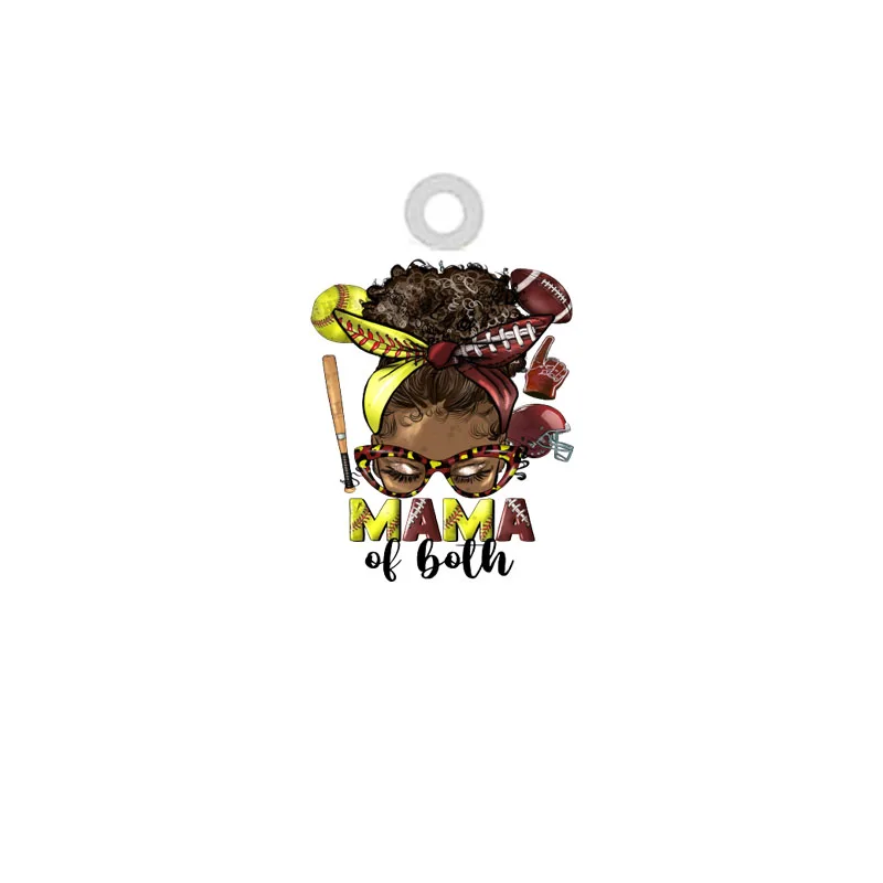 

10PCS Mama Both Acrylic Charms Epoxy Football Baseball Sport Scarf Mom Charms Pendants for DIY Earrings Necklace Jewelry Making
