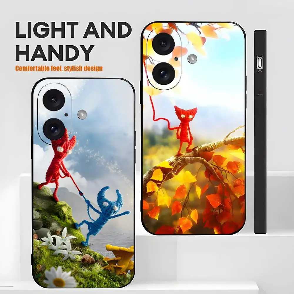Фото Модный противоударный чехол Fashion Unravel Two Game для iPhone 17 16 15 14 13 12 X XR XS 8 Plus Mini Pro Max, мягкий, черный №2