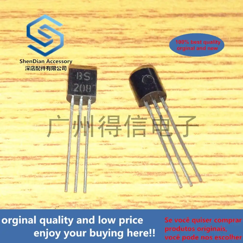 

10pcs 100% new and orginal BS208 208 TO-92P-CHANNEL ENHANCEMENT MODE DMOS TRANSISTOR in stock