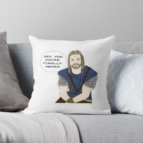 

Skyrim Hey You Youre Finally Awake Printing Throw Pillow Cover Waist Throw Fashion Comfort Bedroom Wedding Pillows not include