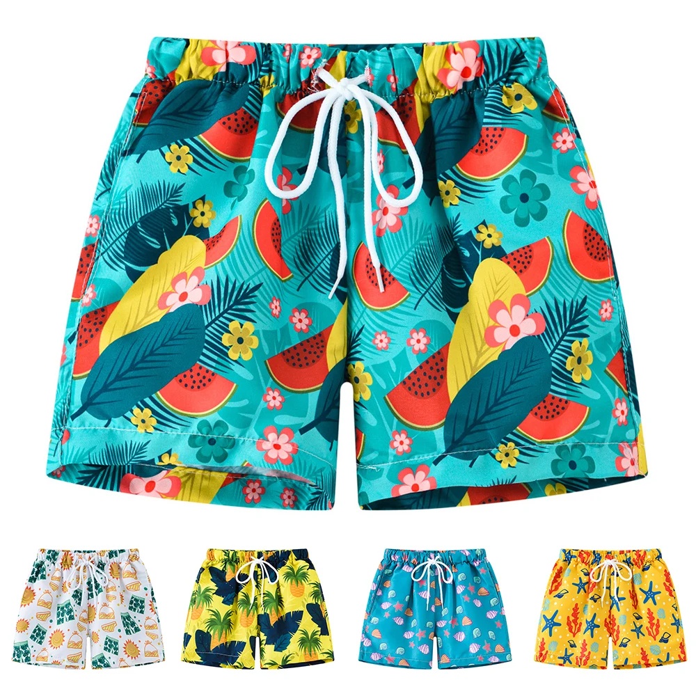 

Children's Swimwear For Boys Swim Trunks Quick-dry Cartoon Print Kids Pool Beach Shorts Swimsuit for Kids maillot de bain garcon