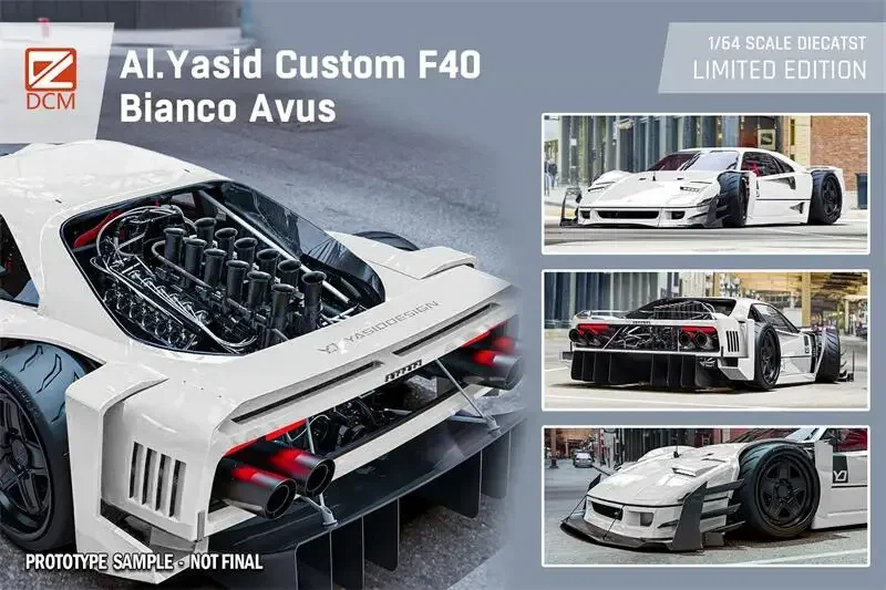 DCM 1:64 AI.Yasid Custom F40 Limited 599 Литая под давлением модель автомобиля