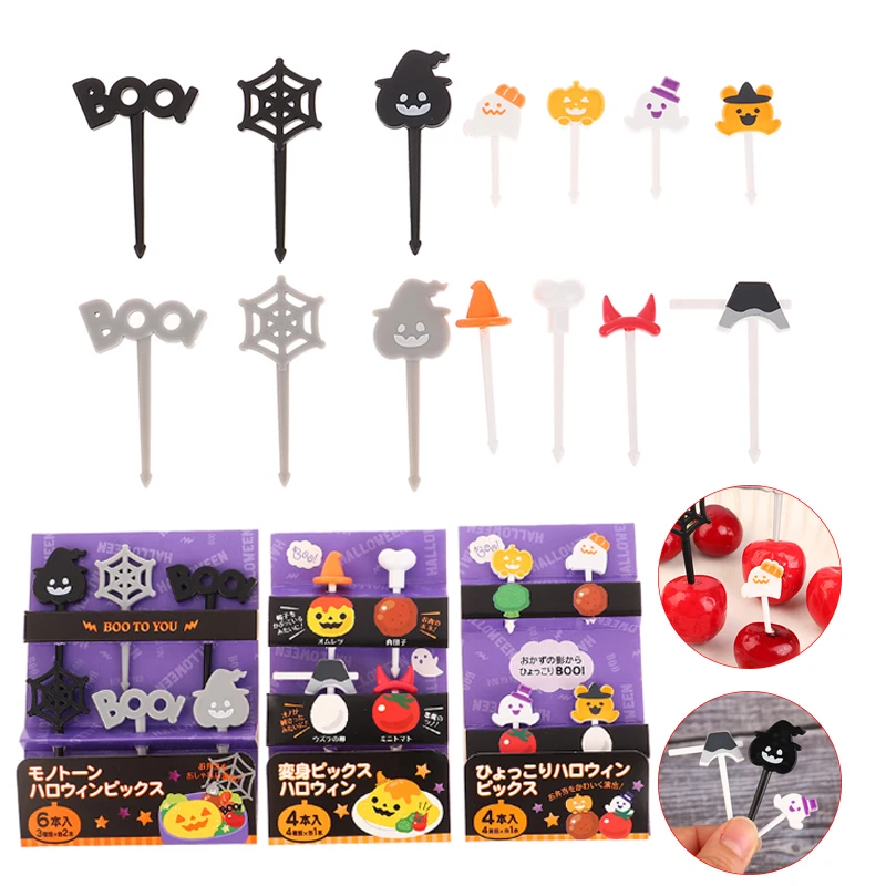 

4/6 шт., вилка для фруктов на Хэллоуин