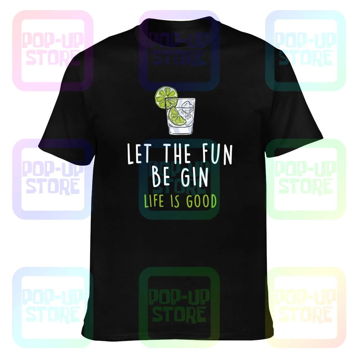 Футболка с надписью Let The Fun Be Gin Life Is Good Wine модная футболка Vtg лучшее качество |