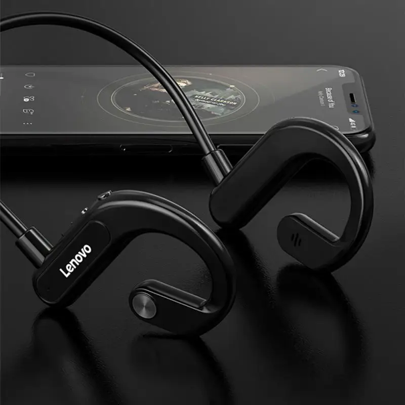 

For Lenovo X3 Bluetooth Earphone Bone Conduction Wireless Headphones Not In-ear IPX5 Waterproof Headset With Mic For Sports