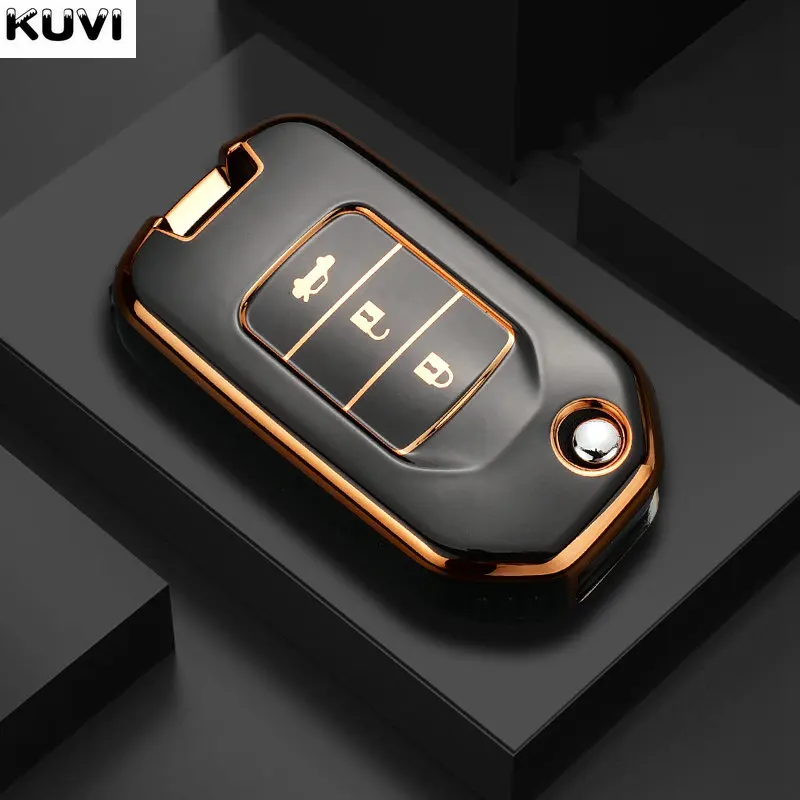 

Чехол для автомобильного ключа из ТПУ с покрытием для Honda Civic HRV CRV XRV