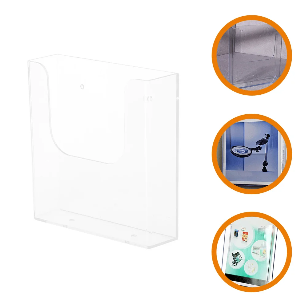 

Display Stand Clear Literature Shelves Books Manager Wall-mounted Document Rack Magazine Holder File Stands Office