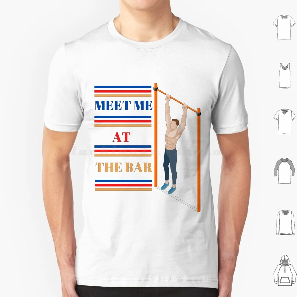 

Футболка для влюбленных тренировок Meet Me At The Bar-Calisthenics, хлопковая Футболка большого размера, 100%, в тренажерном зале
