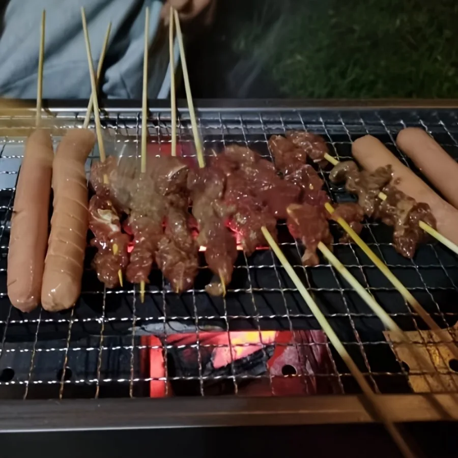 Портативная Сетка Для Гриля Барбекю С Охлаждающей Подставкой Уличная Кухонная