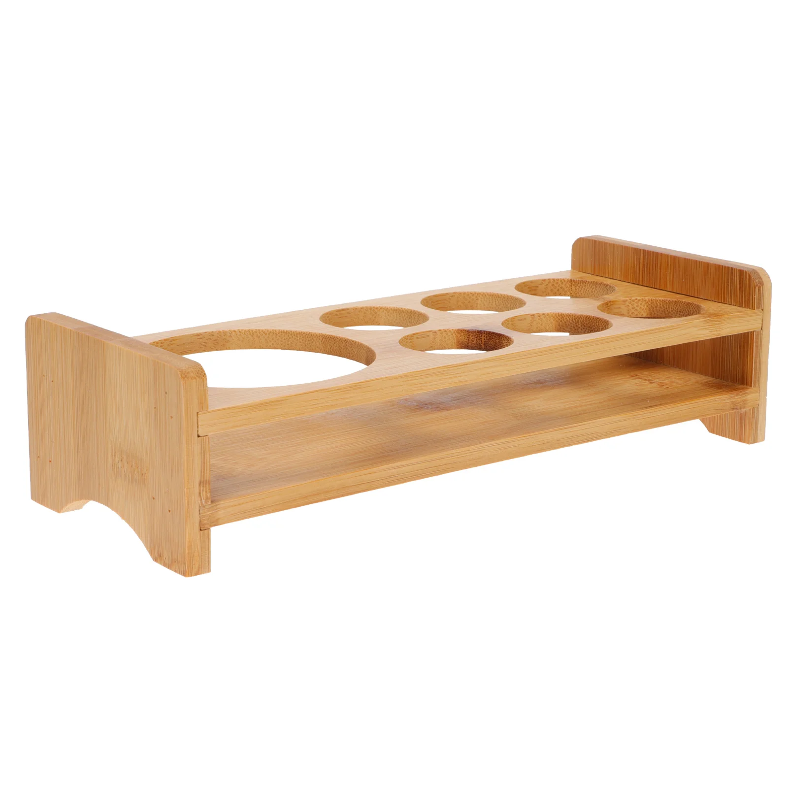 

Winerack Stand Holder Glasses Freestanding Display Shot Cup Organizer Bottle Storage Cabinet Shelf Wooden Container Tray Whiskey