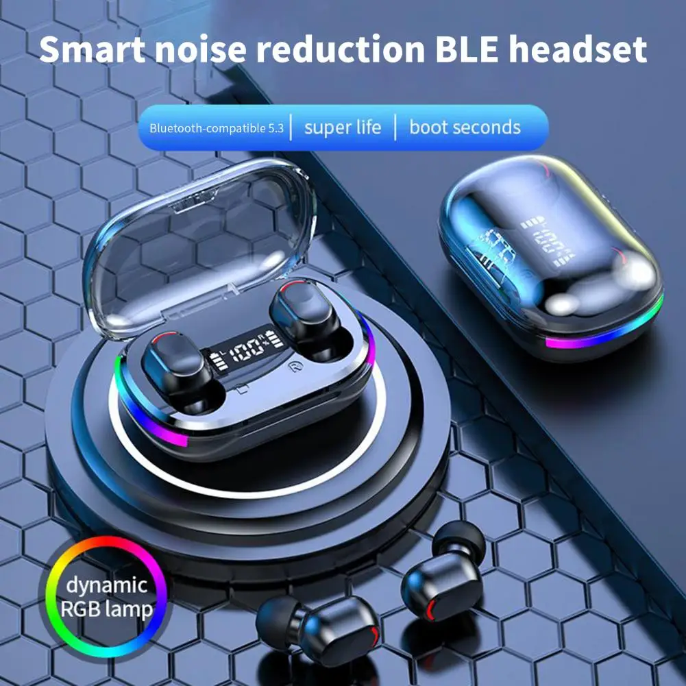 

Беспроводные наушники K10, умные наушники с шумоподавлением и цифровым дисплеем, с сенсорным управлением и тяжелыми басами, с RGB подсветкой, в...