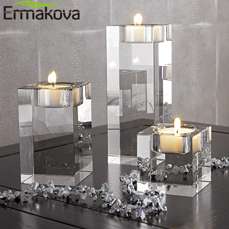 

Подсвечник ERMAKOVA, из прозрачного стекла